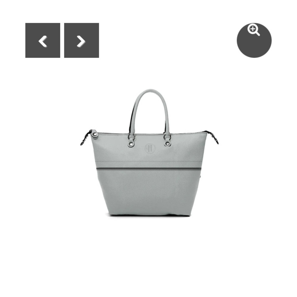*NWT Italian Idea Boutique 5-styles-in-one Grey Pebbled Leather Purse